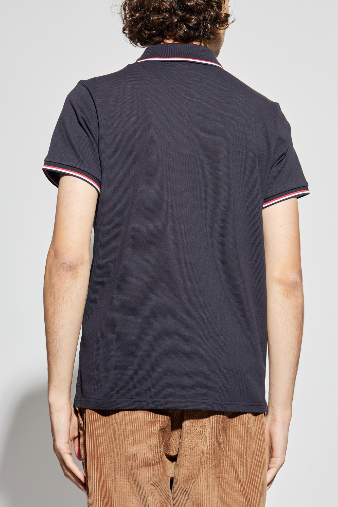 トップス MONCLER navy polo shirt Moncler Total navy blue polo shirt - Men|D1091830515084556773
